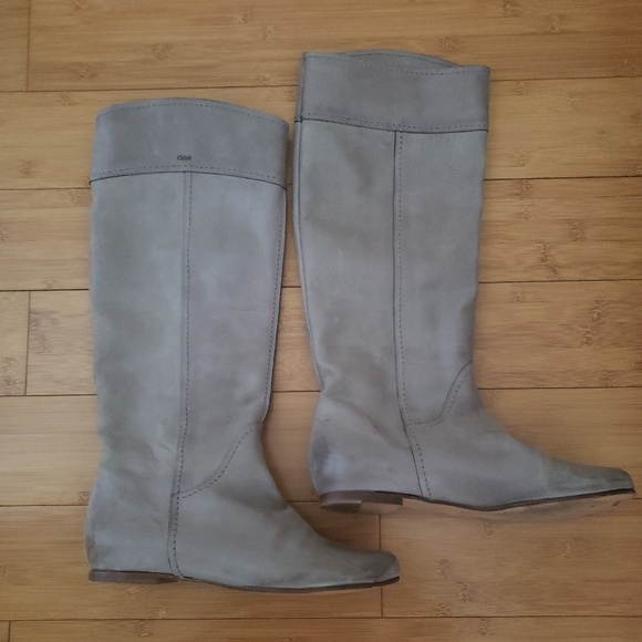 Chloe Shoes - CHLOE Heloise Tall Calfskin Leather Boots - Brown